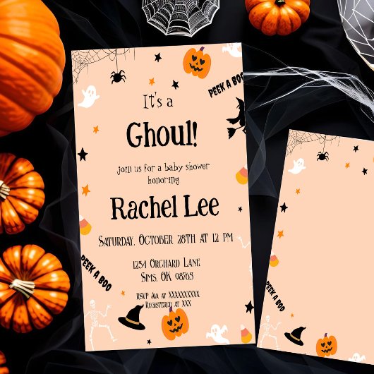 It's a Ghoul Halloween Baby Shower Uitnodiging