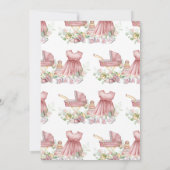 It's a Girl Baby Clothes Baby Shower Kaart (Achterkant)
