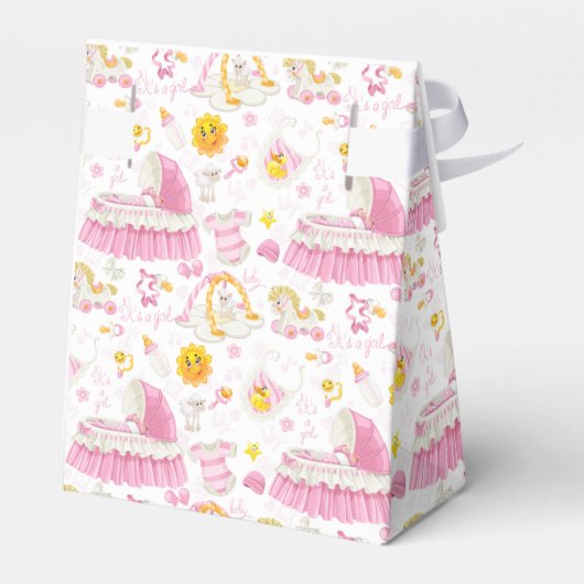 It's A Girl Baby Shower Bedankdoosjes (Achterkant)