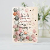 It's A Girl Baby Shower Invitation Kaart (Staand voorkant)