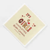 It's a Girl! Christmas Santa Hat Baby Shower Servet (Hoek)