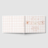 It's a Girl! Cute Brown Gingham Baby Shower Gastenboek (Volledig)