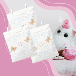 It's a Girl Cute handdrawn butterflies Baby Shower Bedankzakje