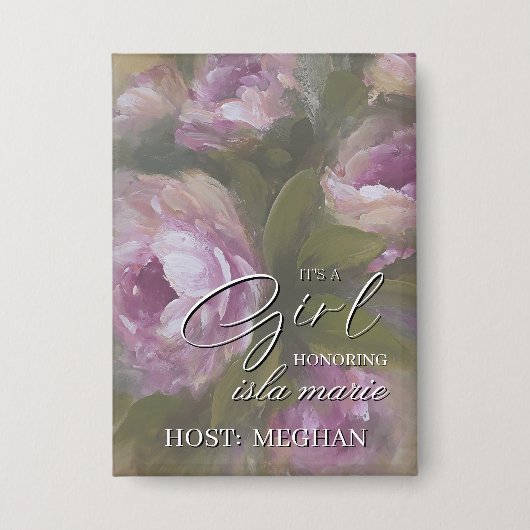 It's A Girl HOST Button (Voorkant)