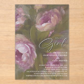 It's A Girl - Invitation Acryl Uitnodigingen (Voorkant)