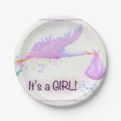 its a girl papieren bordje (Voorkant)