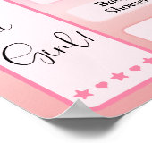 It's A Girl! Pink Gradient Cute Baby Shower Poster (Hoek)