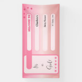 It's A Girl! Pink Gradient Cute Baby Shower Spandoek (Verticaal)