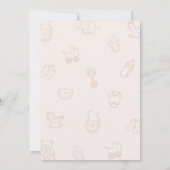 It's a Girl Pink Hand Drawn Baby Shower Kaart (Achterkant)