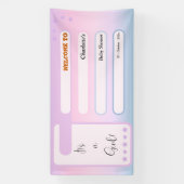 It's A Girl! Purple Gradient Cute Baby Shower Spandoek (Verticaal)