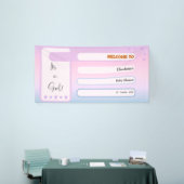 It's A Girl! Purple Gradient Cute Baby Shower Spandoek (Beurs)