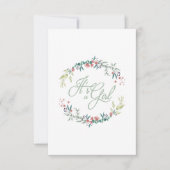 It's a Girl Quote in Pink Green on Floral Wreath Kaart (Voorkant)