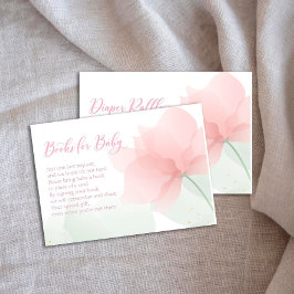 It's a Girl Soft Blush Pink Flowers Books for Baby Informatiekaartje