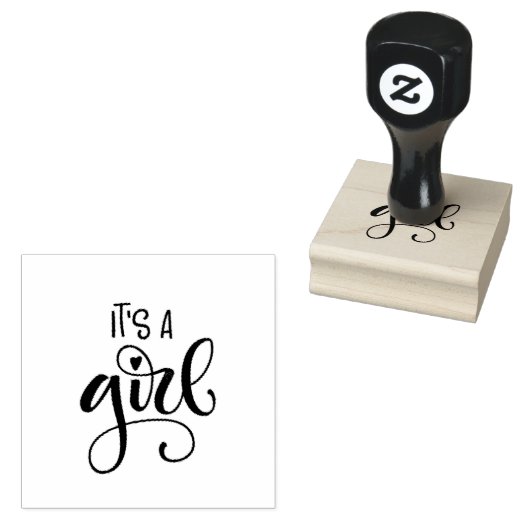Its a girl stamp rubberstempel (Gestempeld)