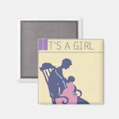 <It's a Girl>van Steve Collier Magneet (Voorkant / Achterkant)