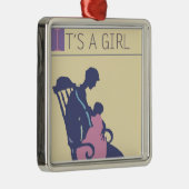 <It's a Girl>van Steve Collier Metalen Ornament (Rechts)