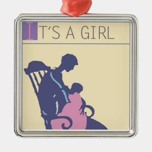 <It's a Girl>van Steve Collier Metalen Ornament (Voorkant)