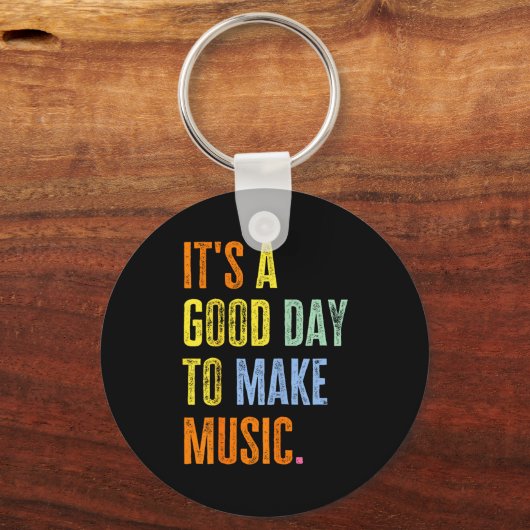 It's A Good Day To Make Music Funny Music Lover Te Sleutelhanger (Voorkant)