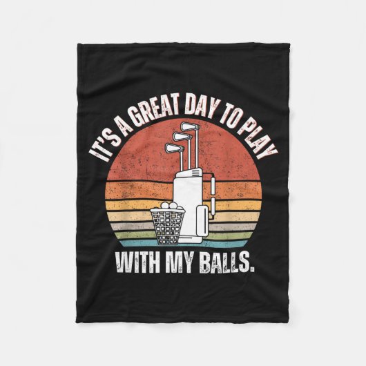 It's A Good Day To Play With My Funny Men Golf  Fleece Deken (Voorkant)