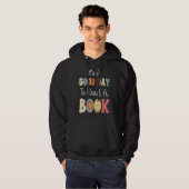 It's A Good Day To Read A Book Retro Groovy Librar Hoodie (Voorkant volledig)