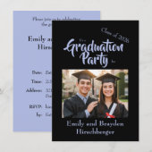 It's a Graduation Party - Black w/Photo Kaart (Voorkant / Achterkant)