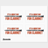 It's A Great Day for Clarinet Rechthoekige Sticker (Vel)