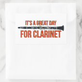 It's A Great Day for Clarinet Rechthoekige Sticker (Tas)