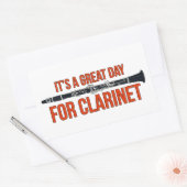 It's A Great Day for Clarinet Rechthoekige Sticker (Envelop)