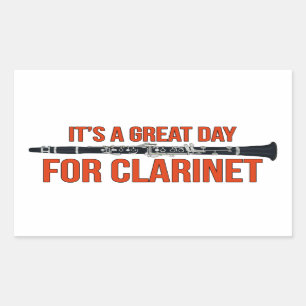 It's A Great Day for Clarinet Rechthoekige Sticker