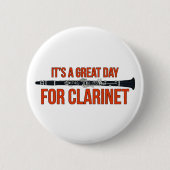 It's A Great Day for Clarinet Ronde Button 5,7 Cm (Voorkant)