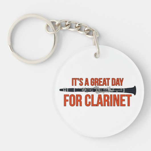 It's A Great Day for Clarinet Sleutelhanger (Voorkant)