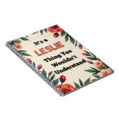 It's a Leslie Thing You Wouldn't Understand Notitieboek (Rechterzijde)