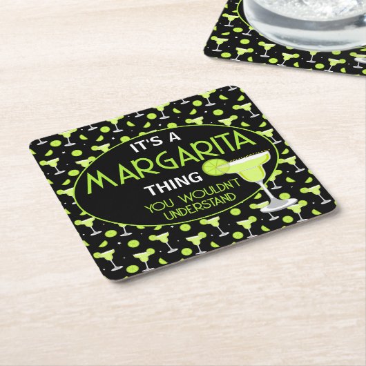 Its A Margarita Thing Mixologist Cocktail Bar Kartonnen Onderzetters (Schuin)