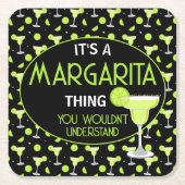 Its A Margarita Thing Mixologist Cocktail Bar Kartonnen Onderzetters (Voorkant)