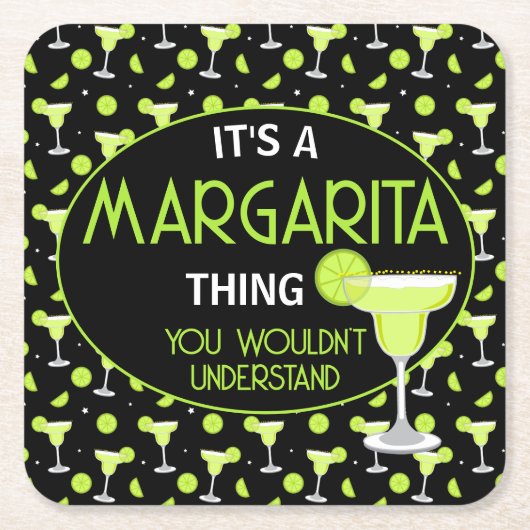 Its A Margarita Thing Mixologist Cocktail Bar Kartonnen Onderzetters (Voorkant)
