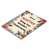 It's a Martha Thing You Wouldn't Understand Notitieboek (Linkerzijde)