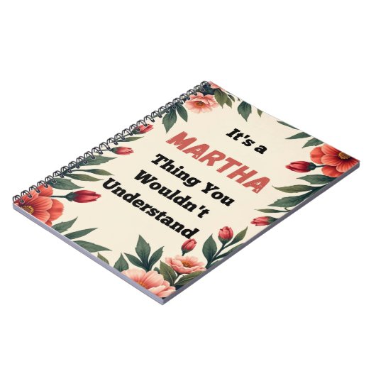 It's a Martha Thing You Wouldn't Understand Notitieboek (Linkerzijde)