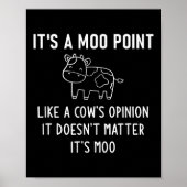 It's A Moo Int, Like A Cow's Onion, Funny, Jokes Poster (Voorkant)
