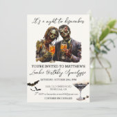 It's A Night To Dismember Halloween Zombie  Kaart (Staand voorkant)