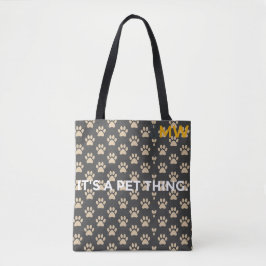 It's a Pet Thing Paw Pattern Tote Bag