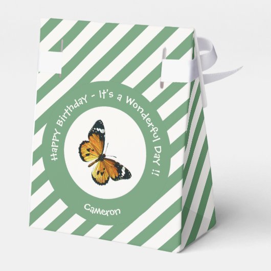 It's a Plain Tiger / African Queen Butterfly Party Bedankdoosjes (Achterkant)