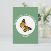 It's a Plain Tiger / African Queen Butterfly Party Bedankkaart (Staand voorkant)