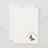 It's a Plain Tiger / African Queen Butterfly Party Bedankkaart (Achterkant)