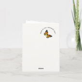 It's a Plain Tiger / African Queen Butterfly Party Bedankkaart (Achterkant)