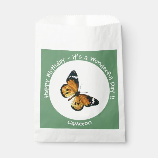 It's a Plain Tiger / African Queen Butterfly Party Bedankzakje (Voorkant)