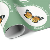 It's a Plain Tiger / African Queen Butterfly Party Cadeaupapier (Rol Hoek)