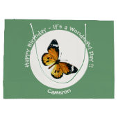 It's a Plain Tiger / African Queen Butterfly Party Groot Cadeauzakje (Achterkant)