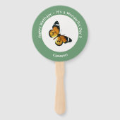 It's a Plain Tiger / African Queen Butterfly Party Handwaaier (Achterkant)