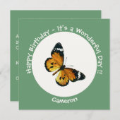 It's a Plain Tiger / African Queen Butterfly Party Kaart (Voorkant / Achterkant)