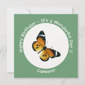 It's a Plain Tiger / African Queen Butterfly Party Kaart (Voorkant)